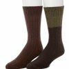 Womens * | Men'S Climatesmart By Cuddl Duds 2-Pack Cable Colorblock Crew Socks