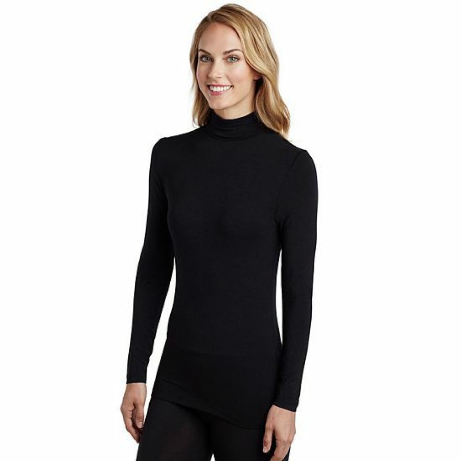 Womens * | Women'S Cuddl Duds Softwear With Stretch Long Sleeve Turtleneck