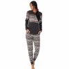 Womens * | Petite Cuddl Duds 3-Pc. Knit Long Sleeve Pajama Top, Banded Bottom Pajama Pants & Scrunchie Set