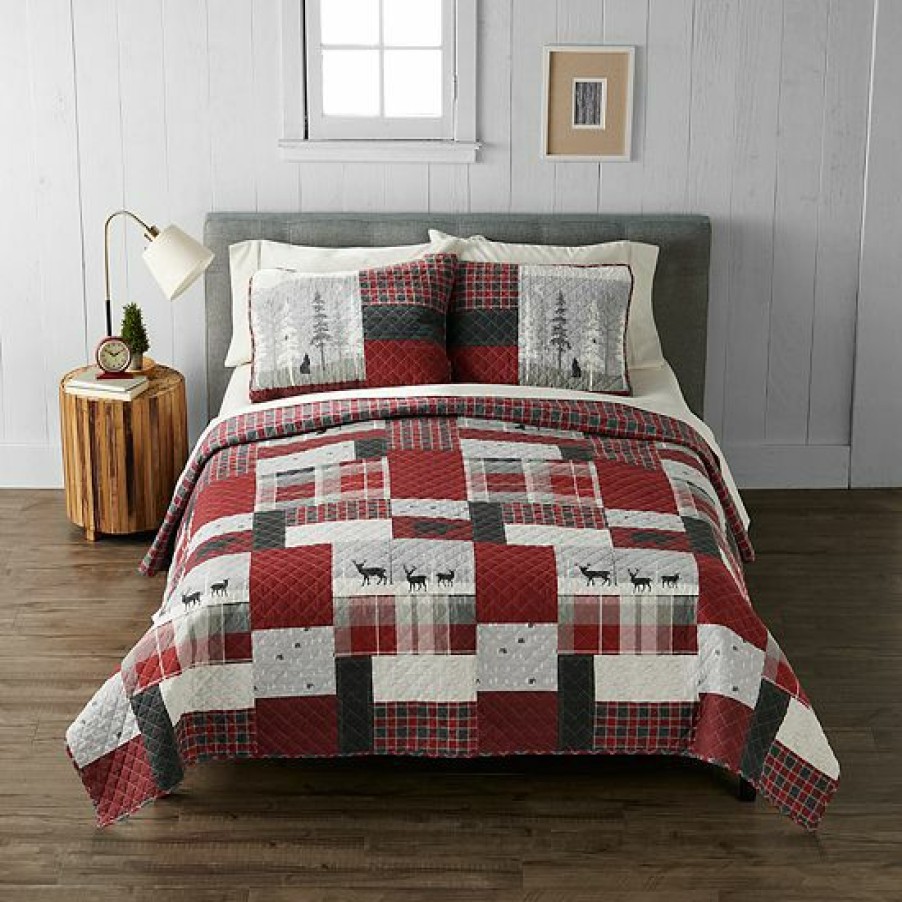 Bed & Bath * | Cuddl Duds Flannel Quilt Set