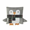 Home Decor * | Cuddl Duds Cozy Soft Penguin Applique Throw Pillow