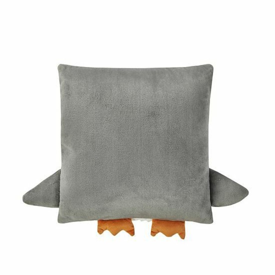 Home Decor * | Cuddl Duds Cozy Soft Penguin Applique Throw Pillow