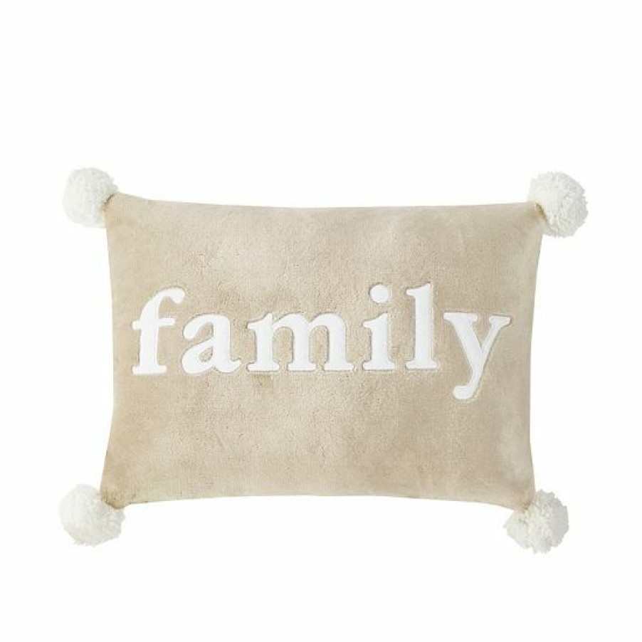 Home Decor * | Cuddl Duds Cozy Soft Family Applique Throw Pillow