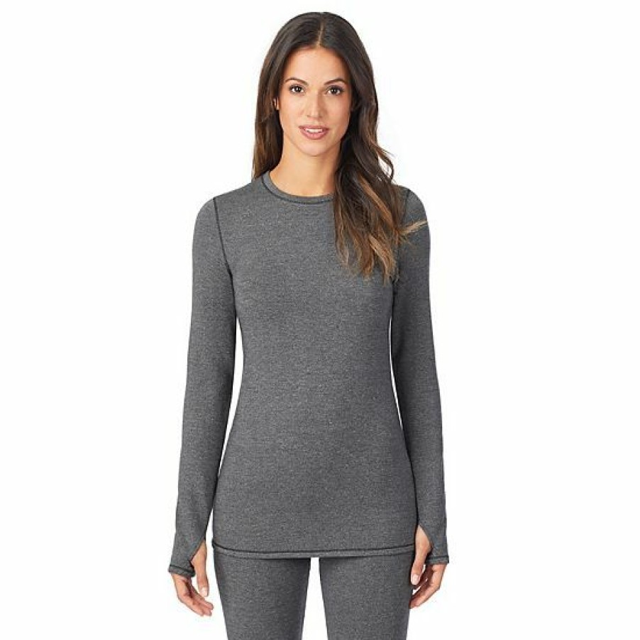 Womens * | Women'S Cuddl Duds Ultra Cozy Long Sleeve Crewneck Top