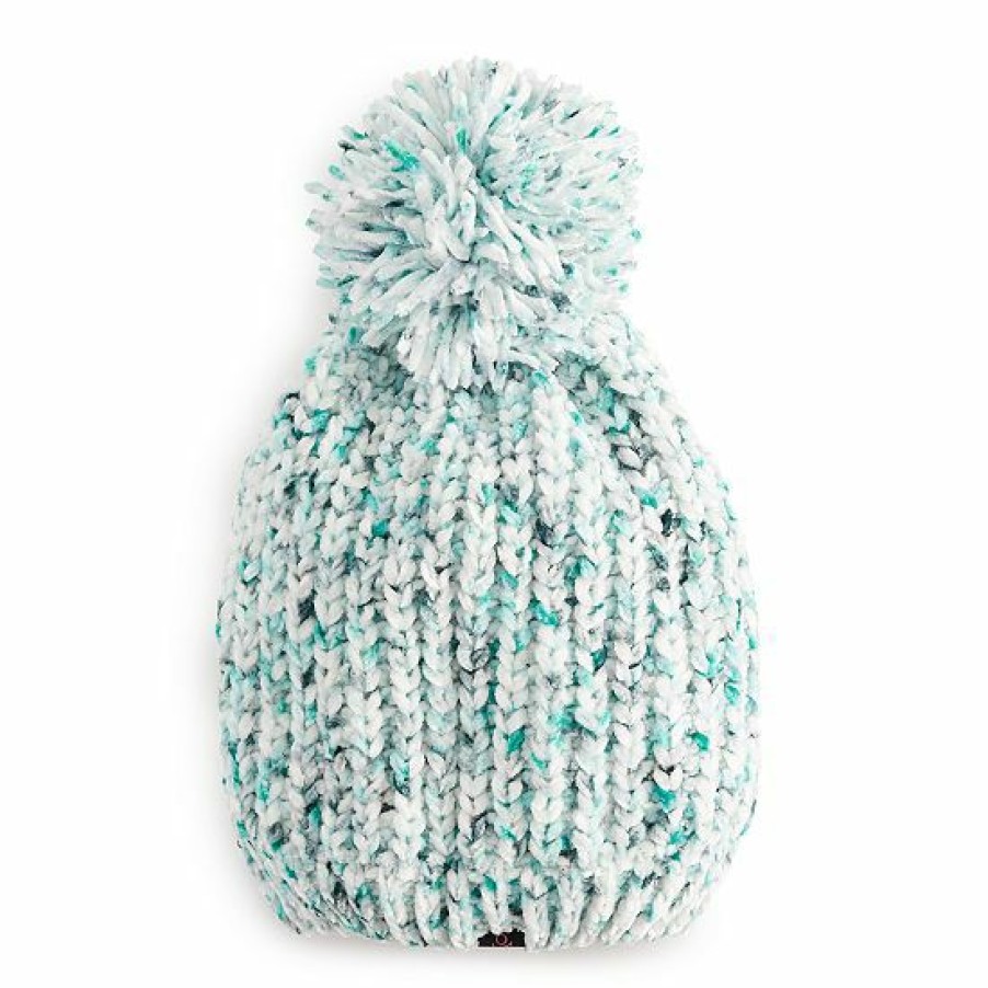 Womens * | Women'S Cuddl Duds Chenille Knit Beanie With Pom