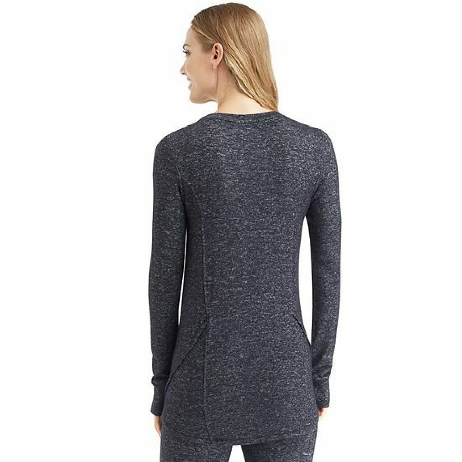 Womens * | Women'S Cuddl Duds Soft Knit Long Sleeve Crewneck Top