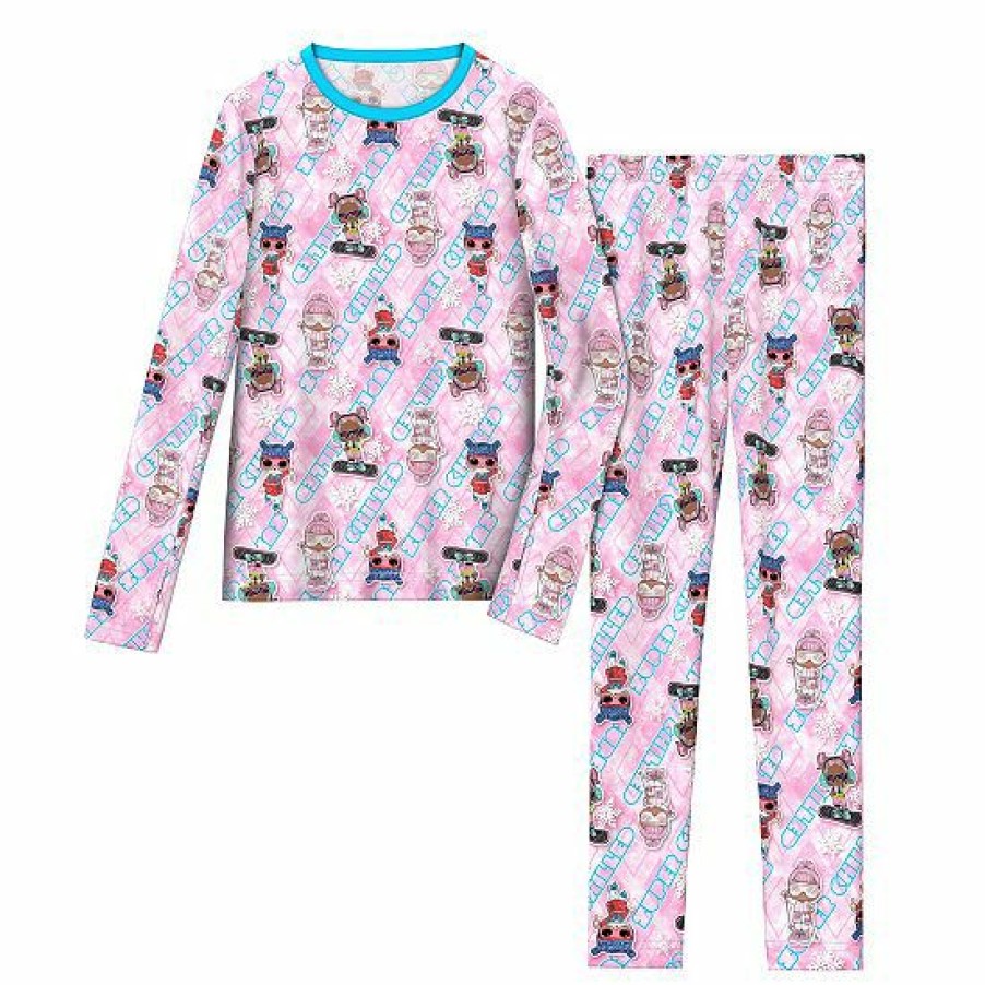 Womens * | Cuddl Duds Girls 7-16 Lol Surprise Stretch 2-Piece Base Layer Set