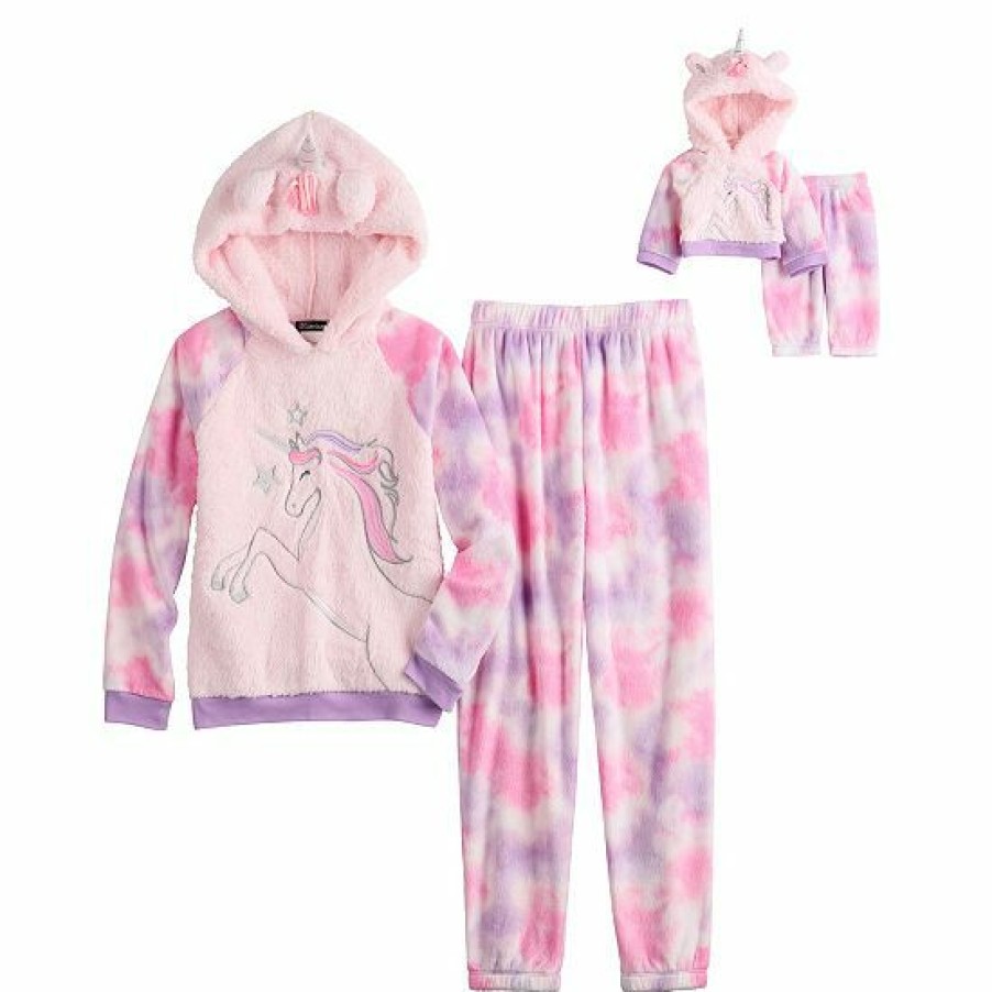 Womens * | Girls 4-14 Cuddl Duds Hooded Pajama Set