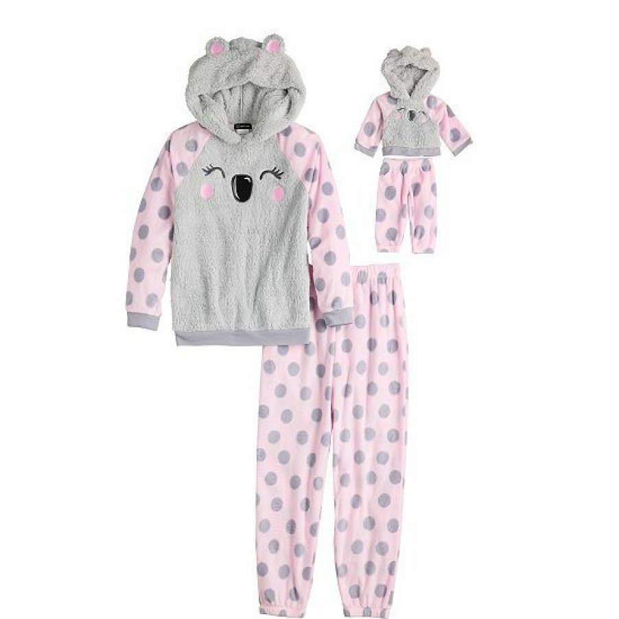 Womens * | Girls 4-14 Cuddl Duds Hooded Pajama Set