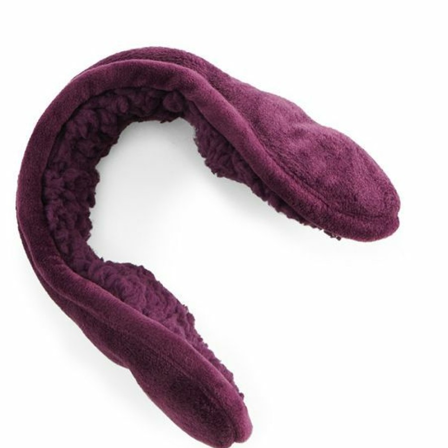 Womens * | Women'S Cuddl Duds Double Plush Velour Sherpa Lined Behind The Head Earwarmer