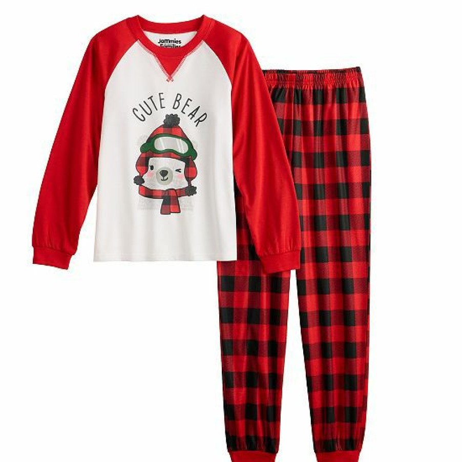 Womens * | Girls 4-18 Jammies For Your Families Beary Cool "Cute Bear" Pajama Set By Cuddl Duds