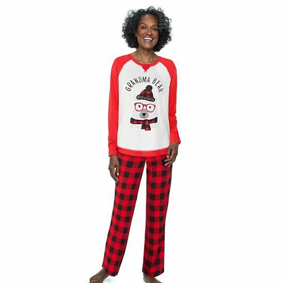 Womens * | Women'S Jammies For Your Families Beary Cool "Grandma Bear" Pajama Set By Cuddl Duds