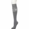 Womens * | Women'S Cuddl Duds Turncuff Tonal Twist Snowflake With Birdseye Over The Knee Sock