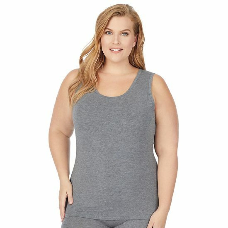 Womens * | Plus Size Cuddl Duds Soft Wear With Stretch Reversible Tank