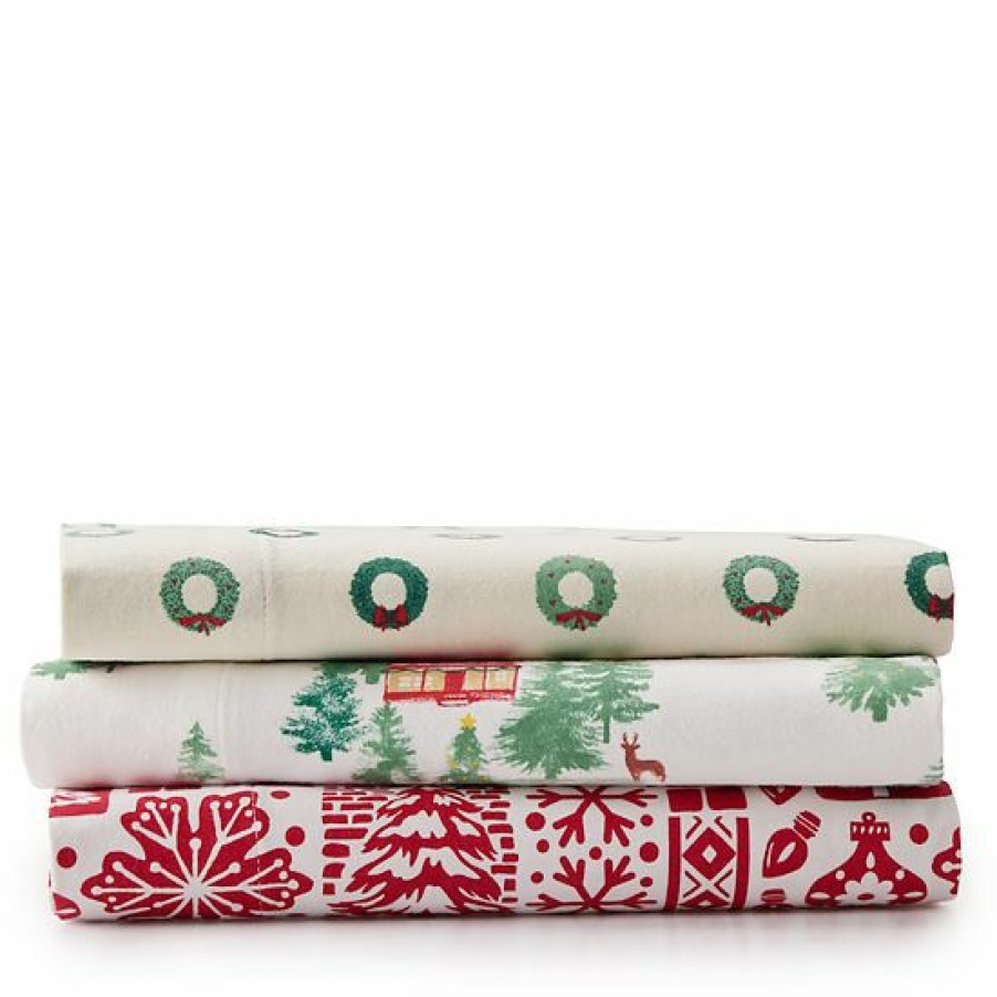 Bed & Bath * | Cuddl Duds Flannel Sheet Set Paper Cut