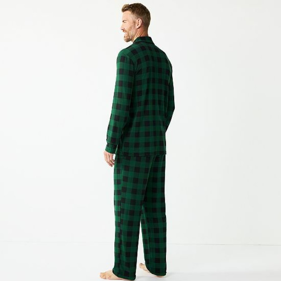 Womens * | Men'S Jammies For Your Families Beary Cool Buffalo Check Pajama Set By Cuddl Duds