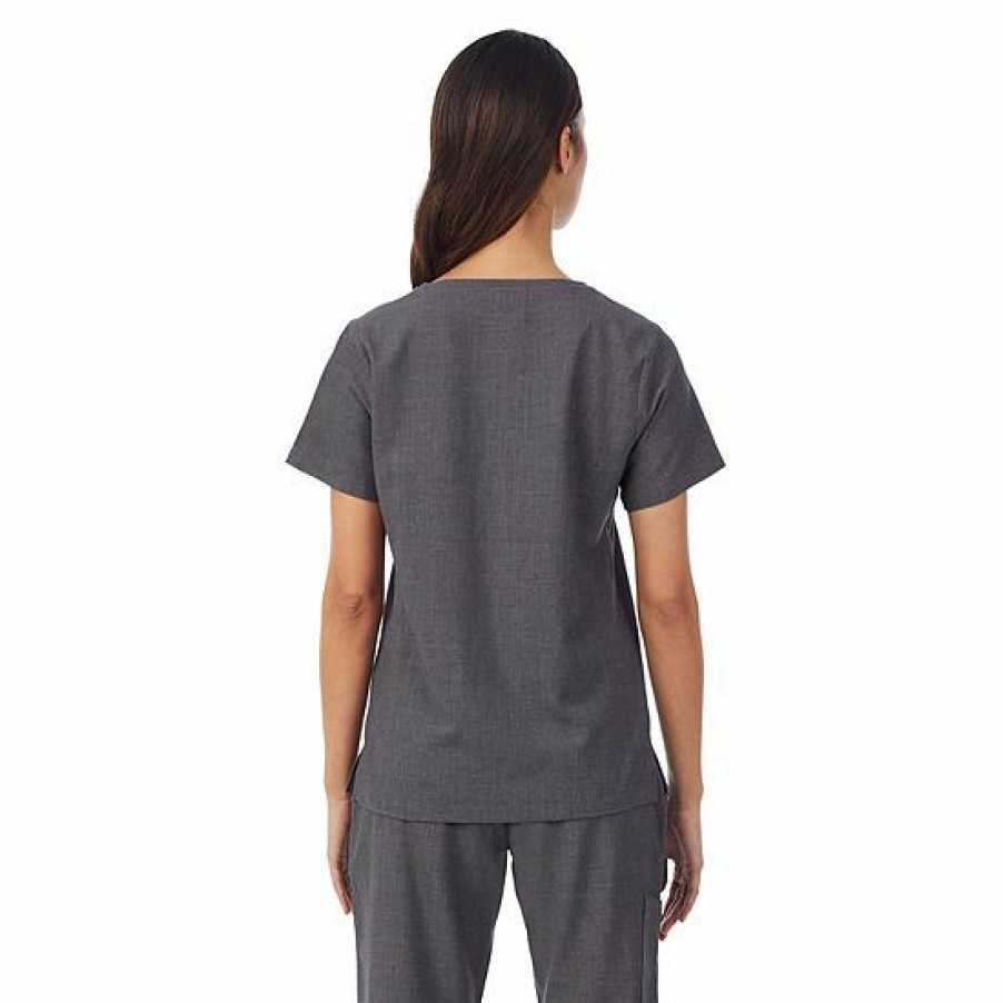 Womens * | Petite Cuddl Duds Scrubs Classic V-Neck Top