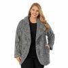 Womens * | Plus Size Cuddl Duds Chenille Plush Cardigan