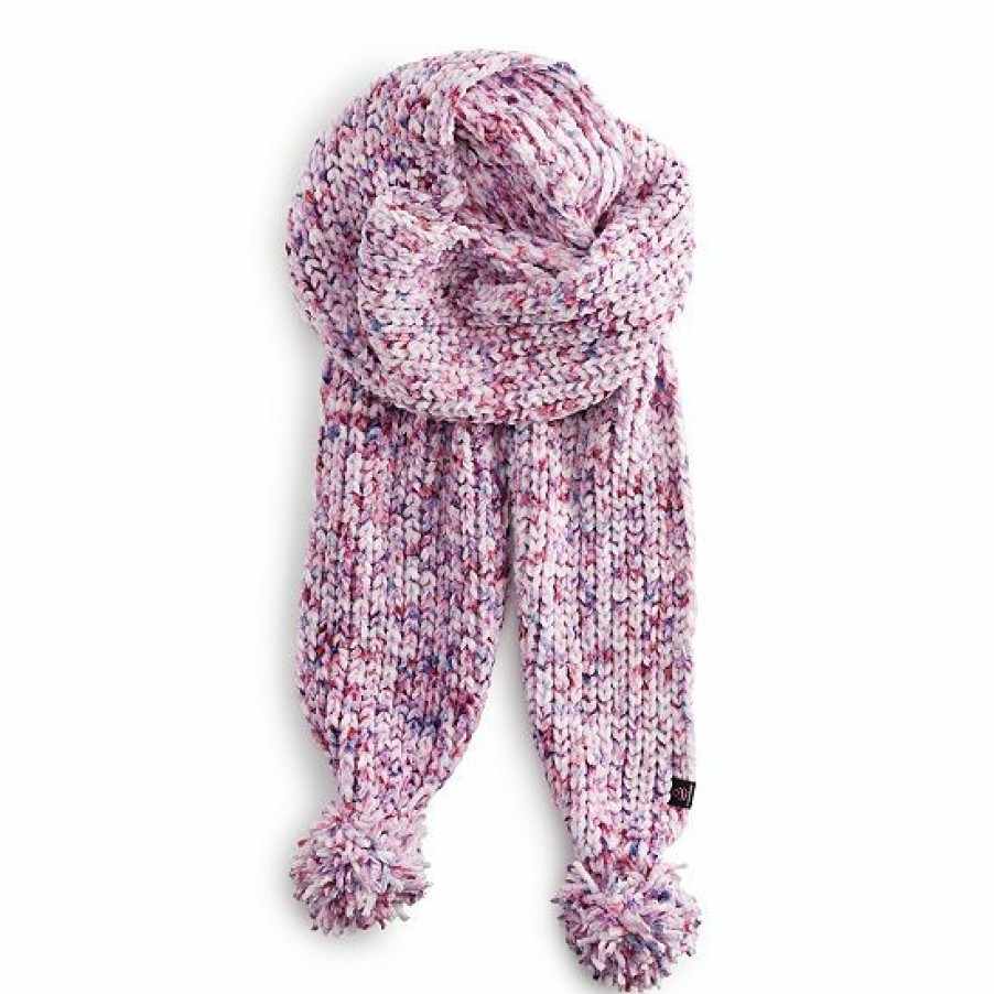 Womens * | Cuddl Duds Women'S Chenille Pom Scarf