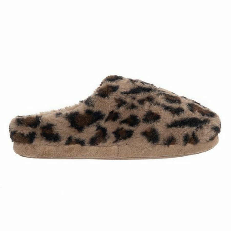 Boys * | Women'S Cuddl Duds Faux Fur Puff Clog Slipper With Tpr Cup Sole