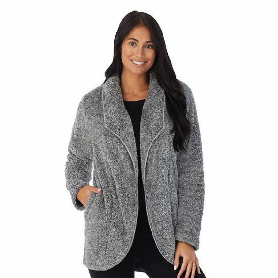 Womens * | Women'S Cuddl Duds Chenille Plush Cardigan