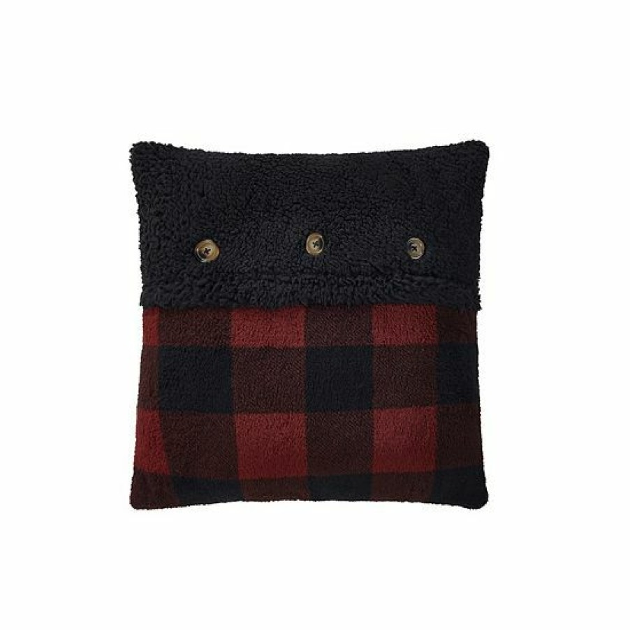 Home Decor * | Cuddl Duds Cozy Soft Buffalo Check Button Throw Pillow