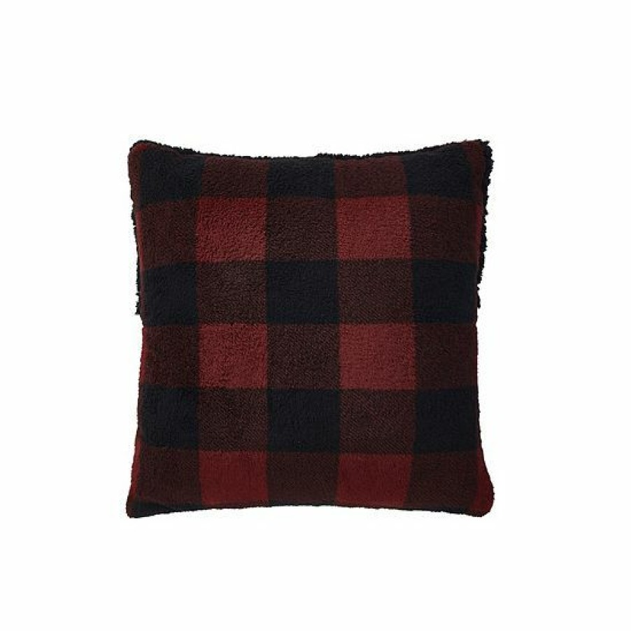 Home Decor * | Cuddl Duds Cozy Soft Buffalo Check Button Throw Pillow