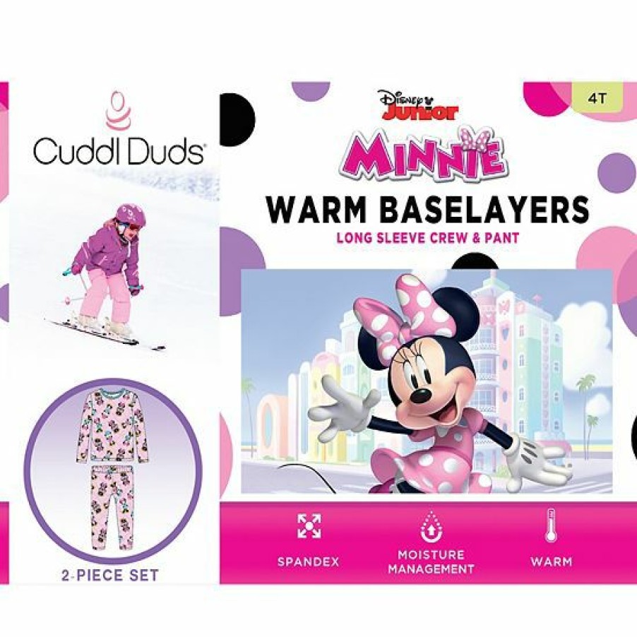 Womens * | Disney'S Minnie Mouse Toddler Girl Baselayer Set By Cuddl Duds