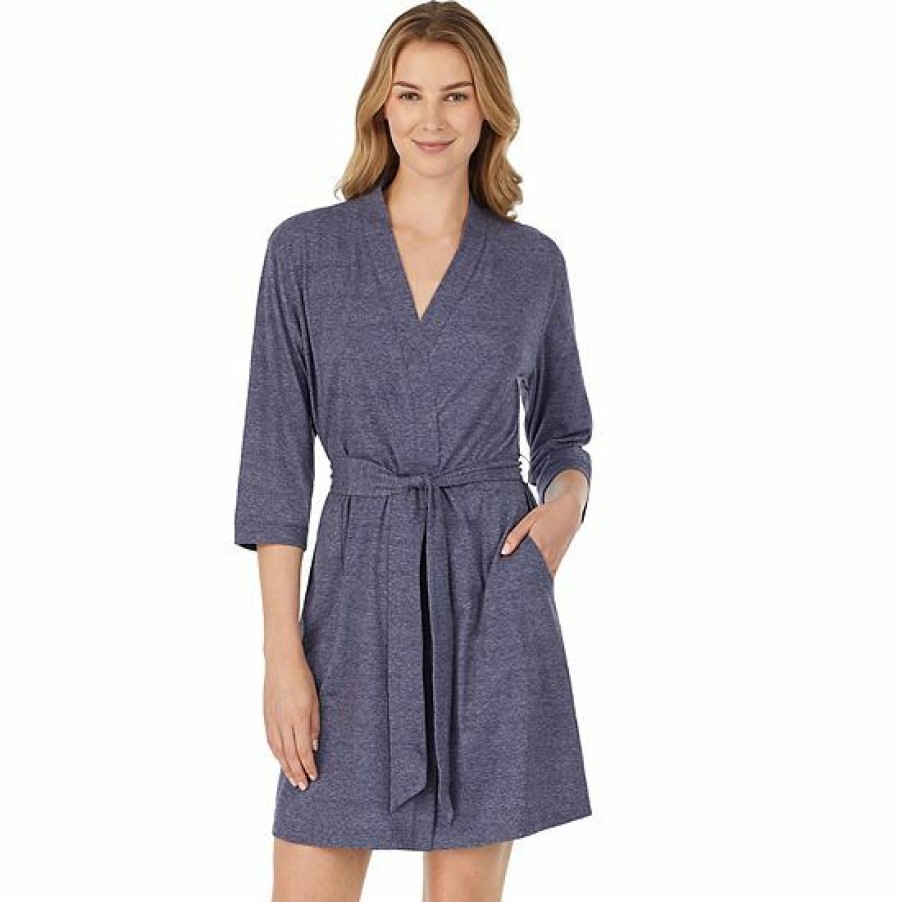 Womens * | Women'S Cuddl Duds Essentials Wrap Robe