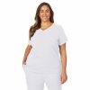 Womens * | Plus Size Cuddl Duds Scrubs Classic V-Neck Top