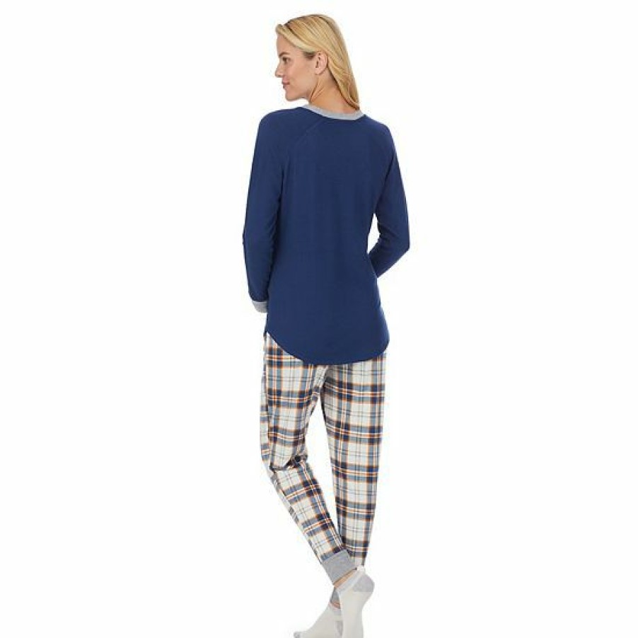 Womens * | Maternity Cuddl Duds 3-Piece Sweater Knit Pajama Pants, Pajama Top & Socks Set