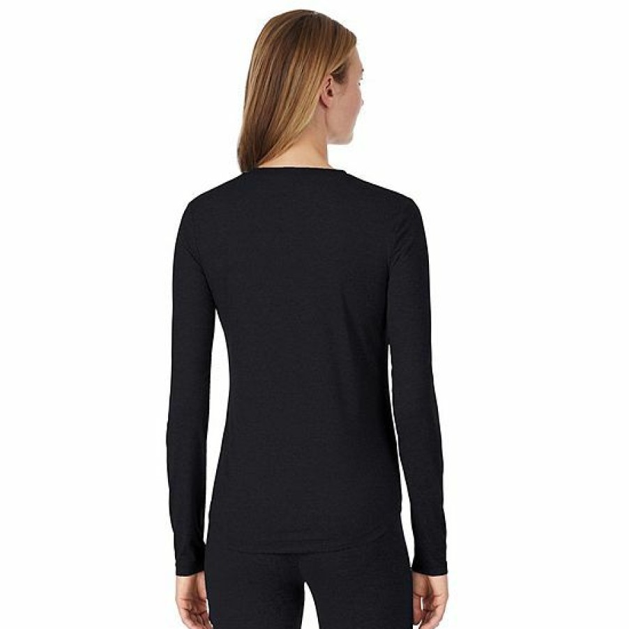 Womens * | Petite Cuddl Duds Under Scrubs Crewneck Top