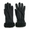 Womens * | Women'S Cuddl Duds Stretch Touch Screen Gloves With Sherpa Cuffs