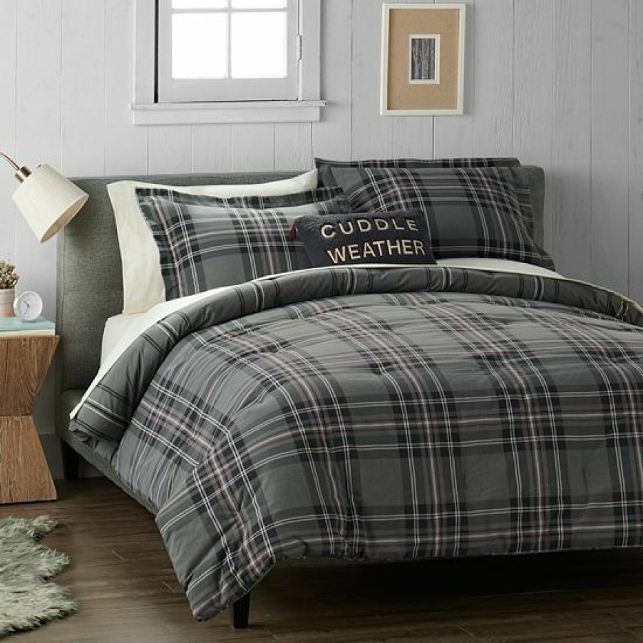 Bed & Bath * | Cuddl Duds Heavyweight Flannel Duvet Set With Shams