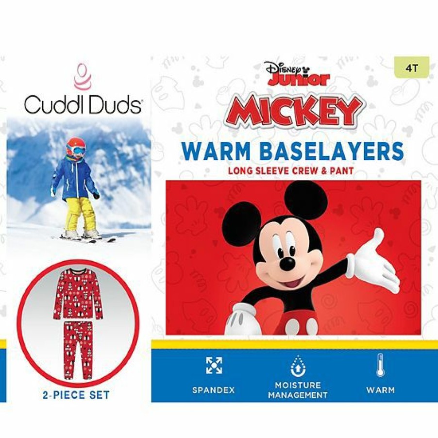 Womens * | Disney'S Mickey Mouse Toddler Boy Baselayer Set By Cuddl Duds