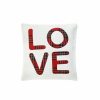 Home Decor * | Cuddl Duds Cozy Soft Love Applique Throw Pillow