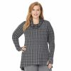 Womens * | Plus Size Cuddl Duds Softwear With Stretch Long Sleeve Cowlneck Tunic Top