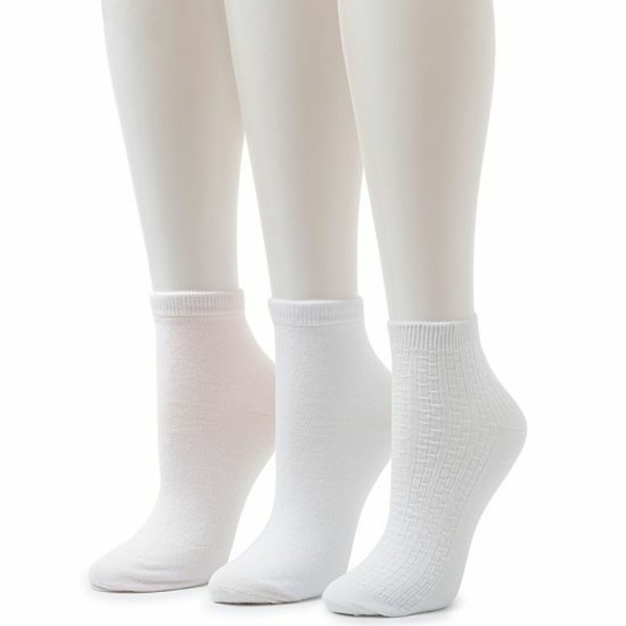 Womens * | Women'S Cuddl Duds Everyday 3-Pack Anklet Socks