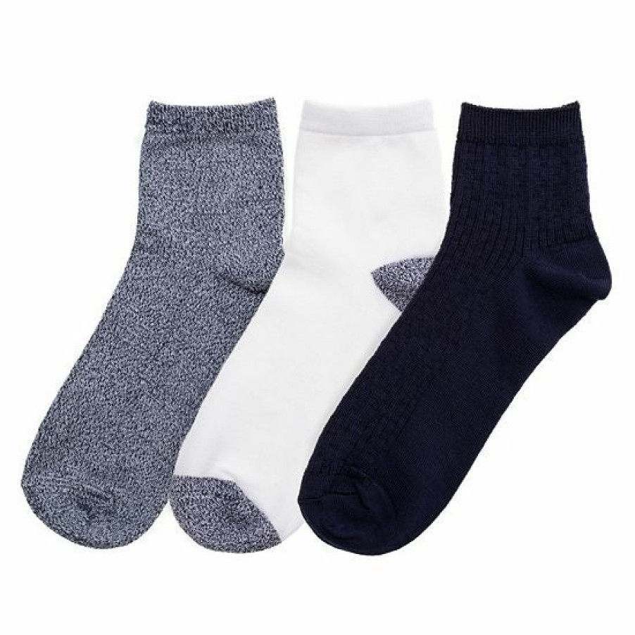 Womens * | Women'S Cuddl Duds Everyday 3-Pack Anklet Socks