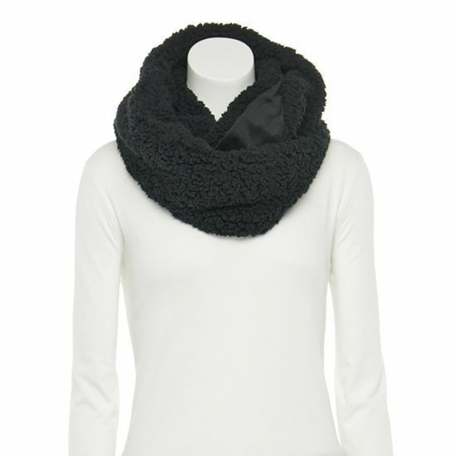 Womens * | Women'S Cuddl Duds Faux Sherpa Infinity Scarf