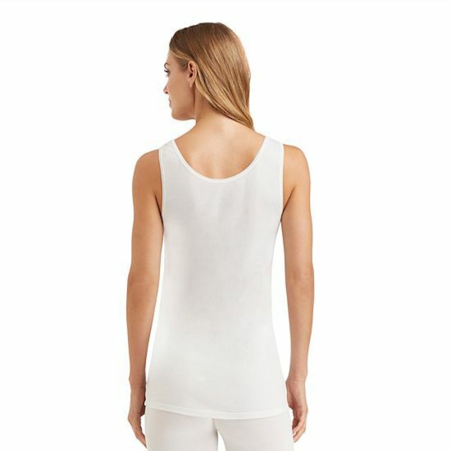 Womens * | Cuddl Duds Softech Lace-Trim Tank Women'S