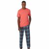 Womens * | Big & Tall Cuddl Duds Crewneck Tee & Sleep Pants Set Navy Plaid