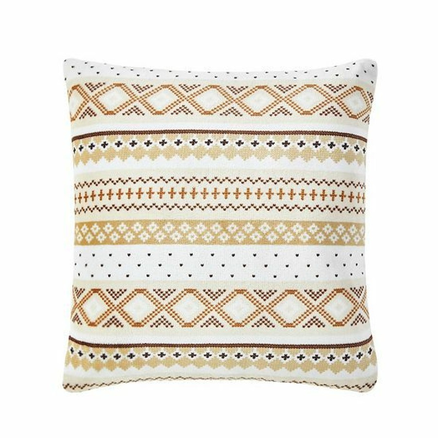 Home Decor * | Cuddl Duds Cozy Soft Fair Isle Printed Plush Throw Pillow