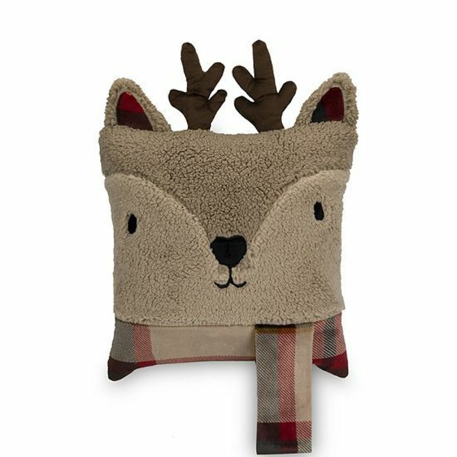 Home Decor * | Cuddl Duds Cozy Soft Reindeer Critter Throw Pillow