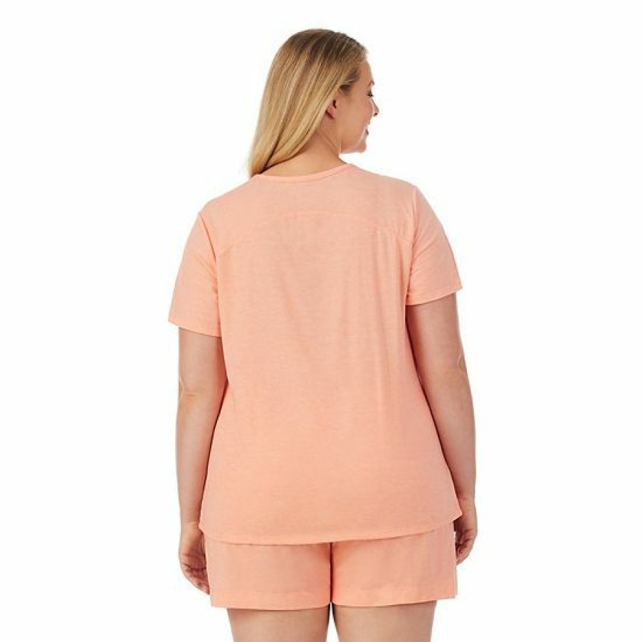 Womens * | Plus Size Cuddl Duds Essentials Pajama Tee & Pajama Boxers Sleep Set