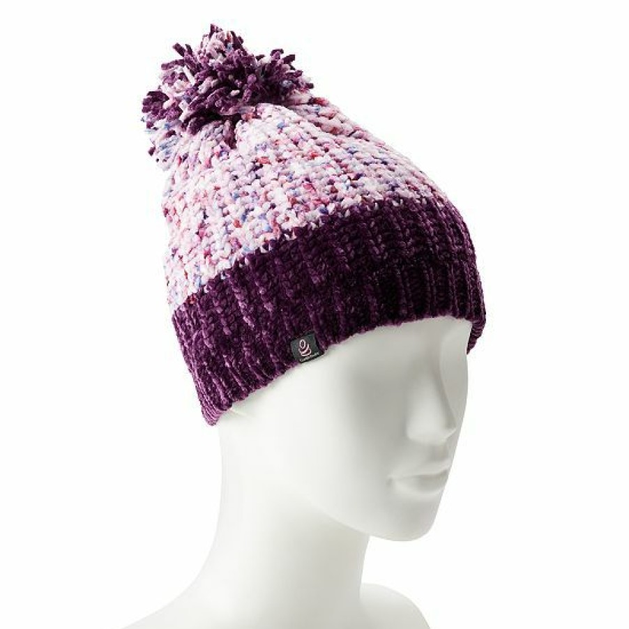 Womens * | Cuddl Duds Color Blocked Women'S Chenille Hat