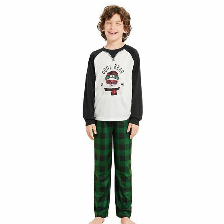 Womens * | Boys 8-20 Jammies For Your Families Beary Cool "Cool Bear" Pajama Set By Cuddl Duds