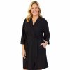 Womens * | Plus Size Cuddl Duds Essentials Wrap Robe