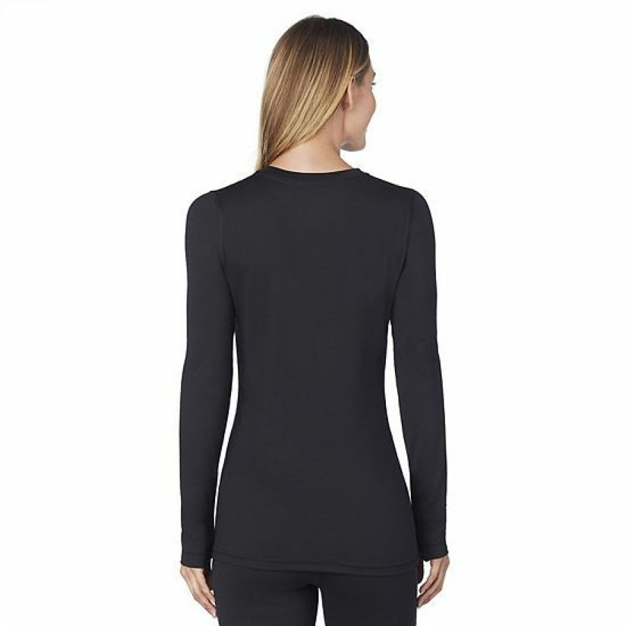 Womens * | Women'S Cuddl Duds Far-Infrared Enhance Long Sleeve Crewneck Top