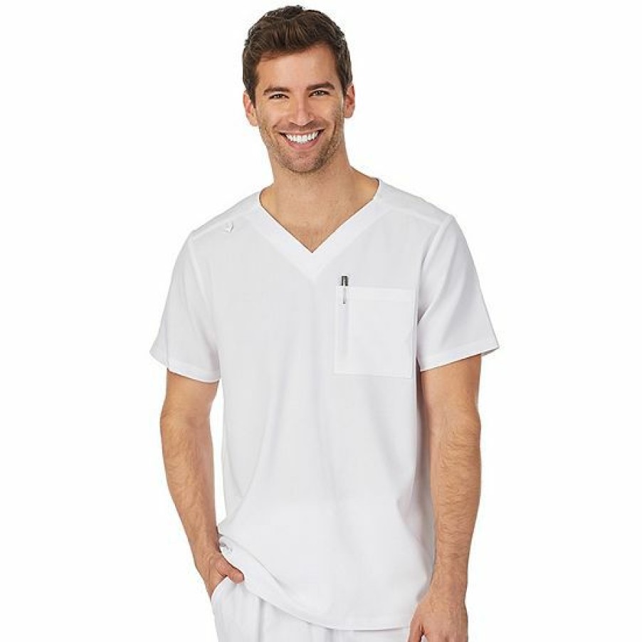 Womens * | Men'S Cuddl Duds Scrubs Classic V-Neck Top With Pockets